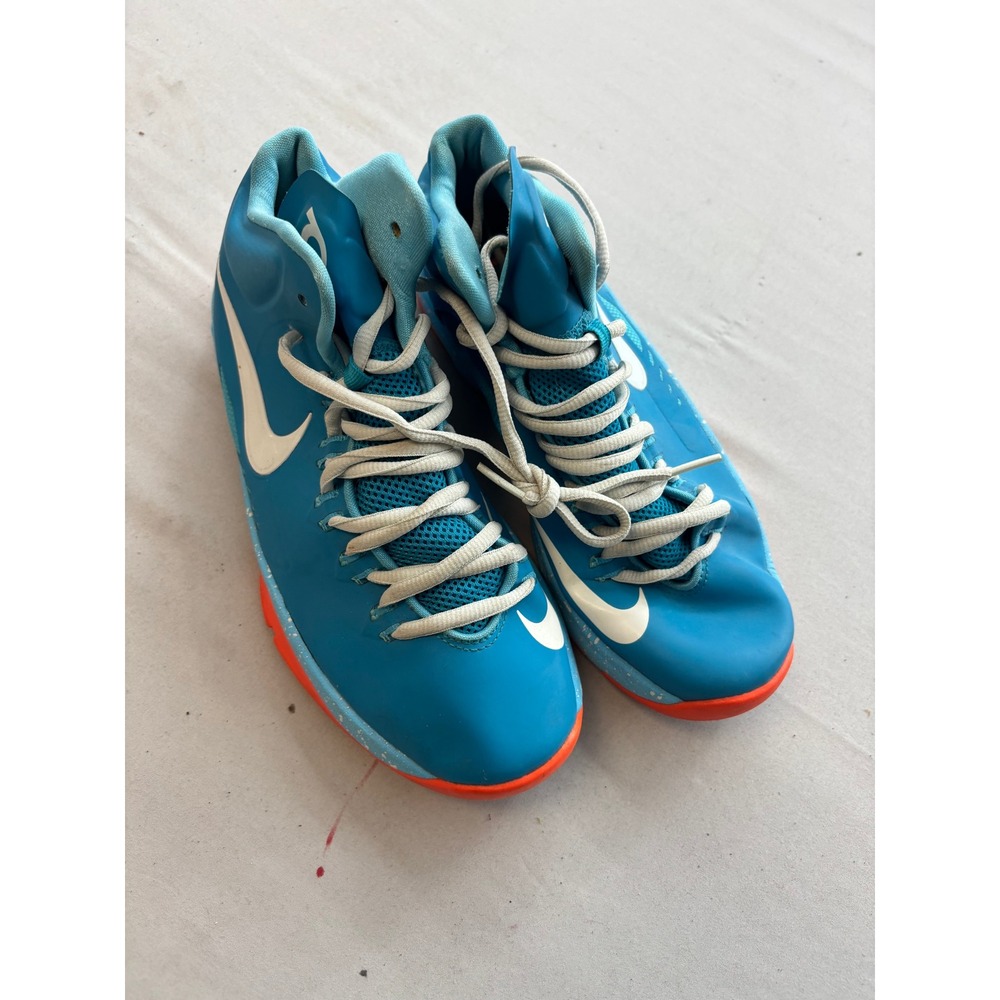 Nike KD 5 V GS Basketball Shoes Blue Orange White 555641-401 Size 5.5Y